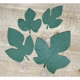Small Fig Rubber Leaf Forms (Set of 4)
